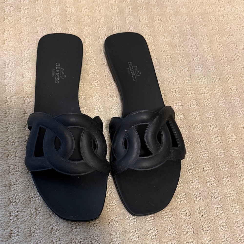 Hermes Black Women's Sandals